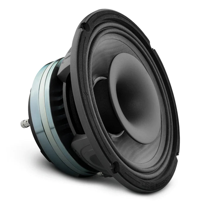DS18 8" Neodymium Coaxial Hybrid Mid-Bass Water resistant Carbon Fiber Cone Loudspeaker with Built-in Driver 400 Watts Rms 4-Ohm (Single Unit)