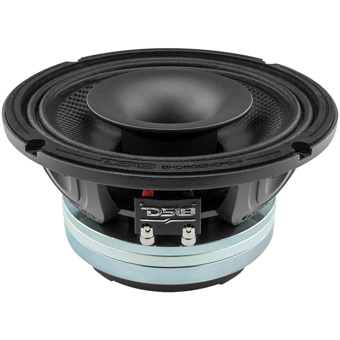 DS18 8" Neodymium Coaxial Hybrid Mid-Bass Water resistant Carbon Fiber Cone Loudspeaker with Built-in Driver 400 Watts Rms 4-Ohm (Single Unit)