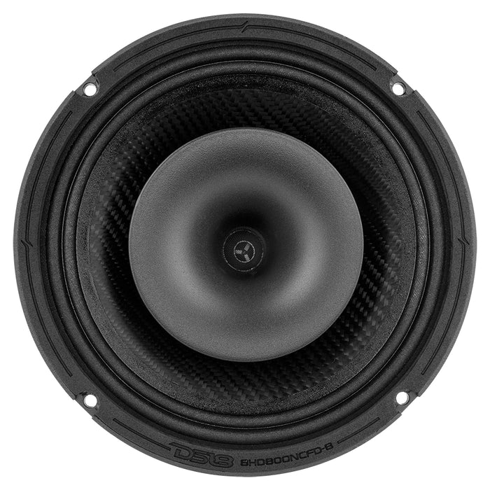 DS18 8" Neodymium Coaxial Hybrid Mid-Bass Water resistant Carbon Fiber Cone Loudspeaker with Built-in Driver 400 Watts Rms 8-Ohm (Single Unit)