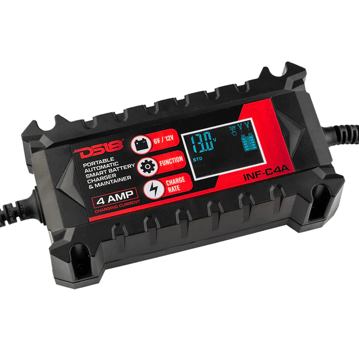 DS18 4 AMP Automatic Smart Lithium and AGM Car Battery Charger & Maintainer