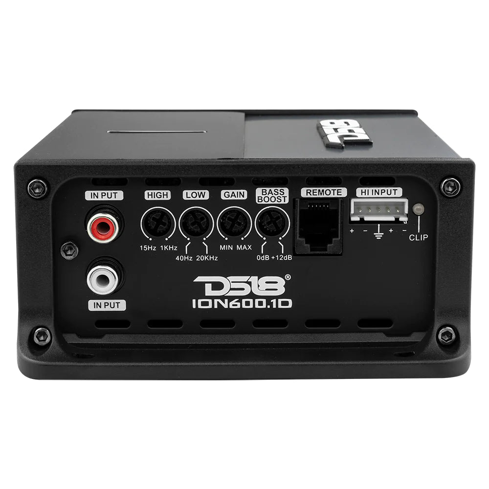 DS18 ION Compact Full range 1 Channel Amplifier 600 Watts RMS @ 1-Ohm