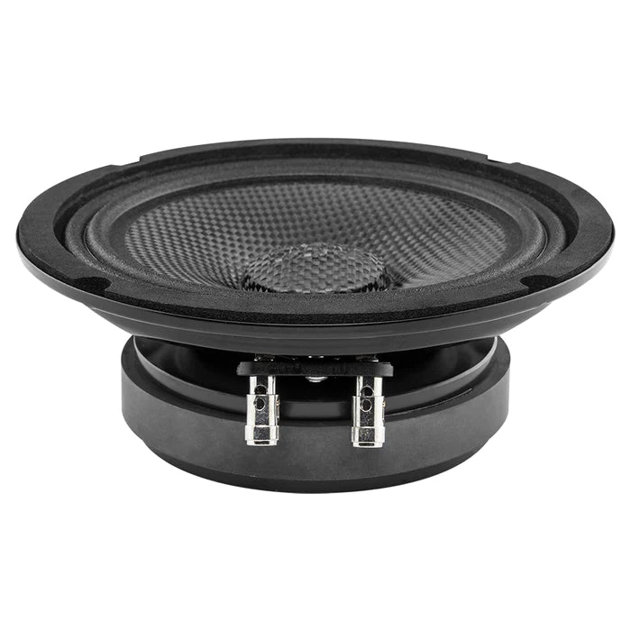 DS18 PRO 6.5" Shallow Carbon Fiber Water resistant Cone Mid-Bass Loudspeaker 250 Watts Rms 4-Ohm (Single Unit)