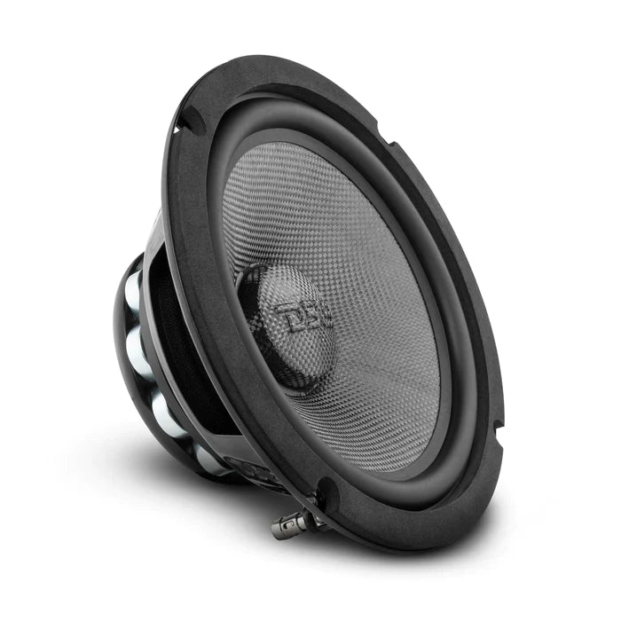 DS18 PRO 8" Neodymium Carbon Fiber Water resistant Cone Mid-Bass Loudspeaker 300 Watts Rms 4-Ohm (Single Unit)