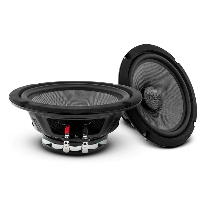 DS18 PRO 8" Neodymium Carbon Fiber Water resistant Cone Mid-Bass Loudspeaker 300 Watts Rms 4-Ohm (Single Unit)