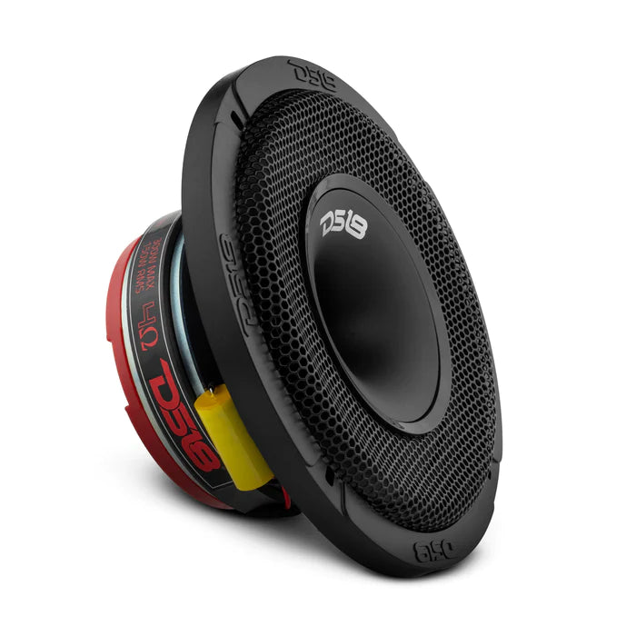 DS18 PRO 6.5" Shallow Coaxial Hybrid Mid-Range Loudspeaker with Built-in Driver 150 Watts Rms 4-Ohm (Single Unit)