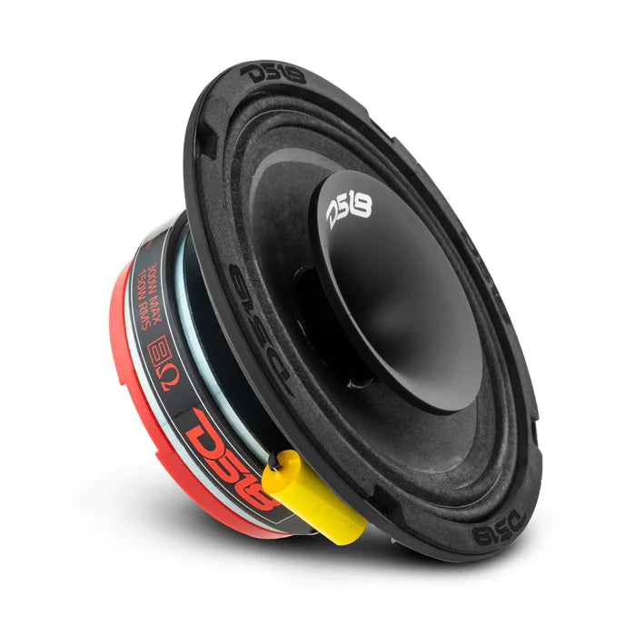 DS18 PRO 6.5" Shallow Coaxial Hybrid Mid-Range Loudspeaker with Built-in Driver 150 Watts Rms 8-Ohm (Single Unit)