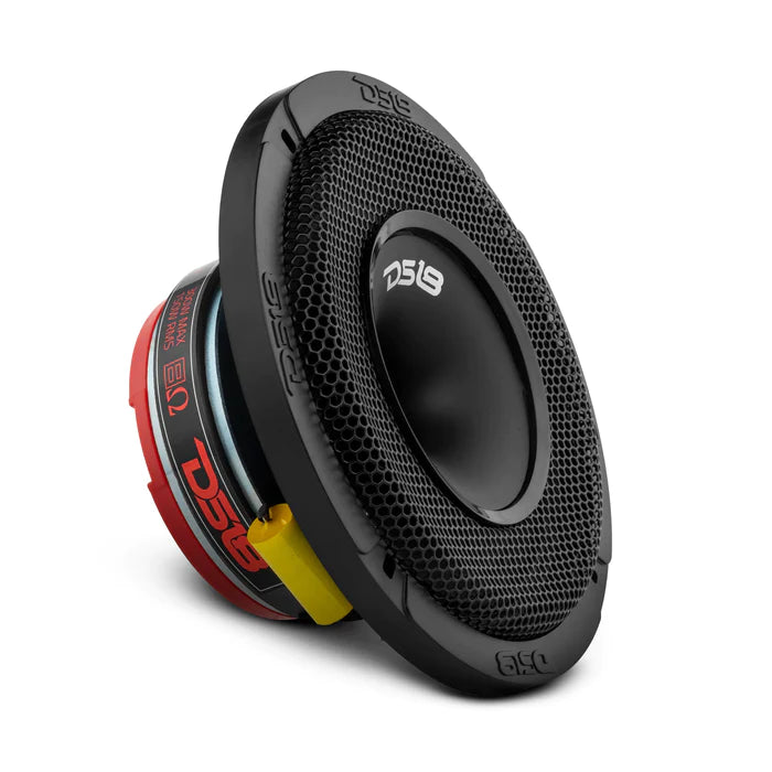 DS18 PRO 6.5" Shallow Coaxial Hybrid Mid-Range Loudspeaker with Built-in Driver 150 Watts Rms 8-Ohm (Single Unit)