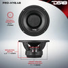 DS18 PRO 8" Coaxial Hybrid Mid-Range Water resistant Cone Loudspeaker with Built-in Driver 250 Watts Rms 4-Ohm (Single Unit)