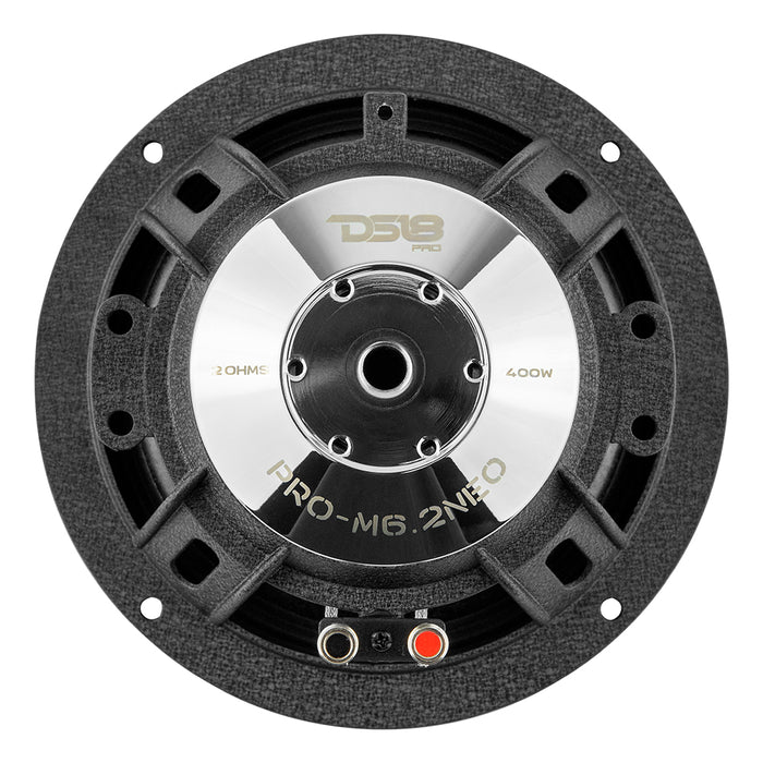 DS18 PRO 6.5" Neodymium Water resistant Full-Range Loudspeaker 200 Watts Rms 2-Ohm (Single Unit)
