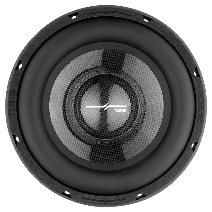 DS18 PRO 8" Neodymium Water resistant Carbon Fiber Cone Mid-Bass Woofer 250 Watts Rms 4-Ohm (Single Unit)