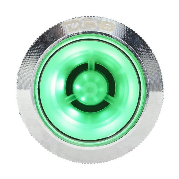 DS18 2.3" High Compression Neodymium Super Bullet Tweeter 100 Watts 1" Titanium 4-Ohm Vc with RGB LED Lights (Single Unit)