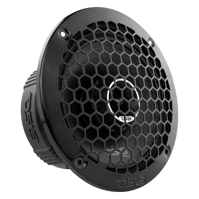 DS18 PRO-ZT 6.5" Coaxial Mid-Range Loudspeaker with Water Resistant Cone Built-in Bullet Tweeter and Grill 225 Watts Rms 4-Ohm (Single Unit)