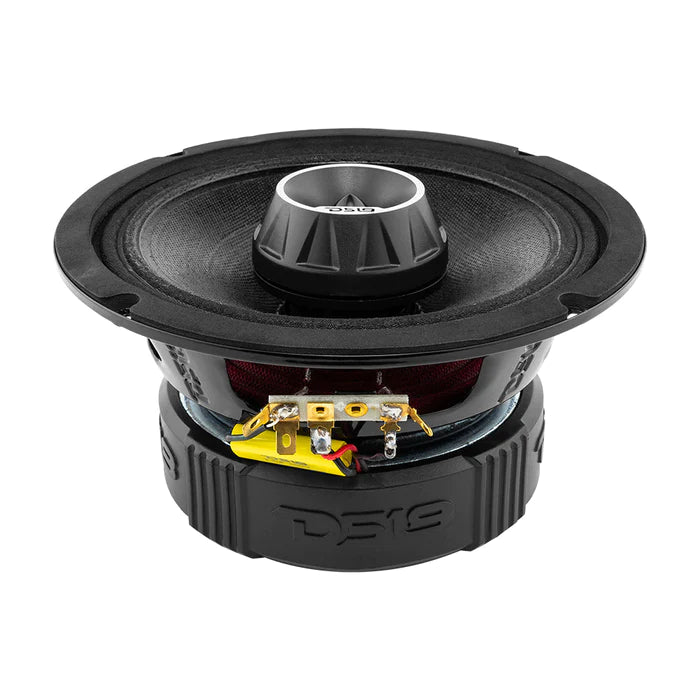 DS18 PRO-ZT 6.5" Coaxial Mid-Range Loudspeaker with Water Resistant Cone Built-in Bullet Tweeter and Grill 225 Watts Rms 4-Ohm (Single Unit)