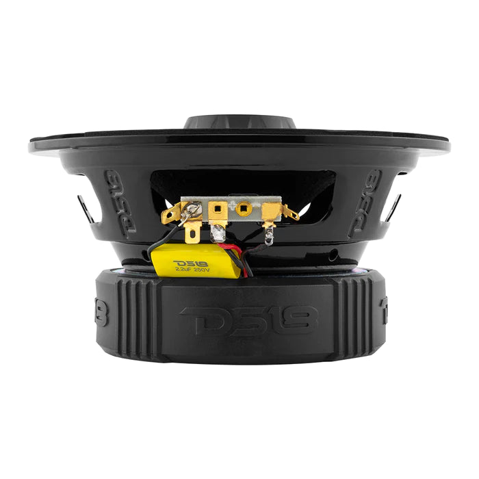 DS18 PRO-ZT 6.5" Coaxial Mid-Range Loudspeaker with Water Resistant Cone Built-in Bullet Tweeter and Grill 225 Watts Rms 4-Ohm (Single Unit)