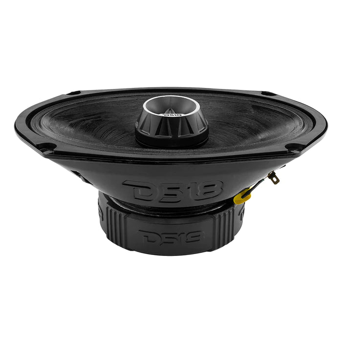 DS18 PRO-ZT 6x9" Coaxial Mid-Range Loudspeaker with Water Resistant Cone Built-in Bullet Tweeter and Grill 275 Watts Rms 4-Ohm (Single Unit)