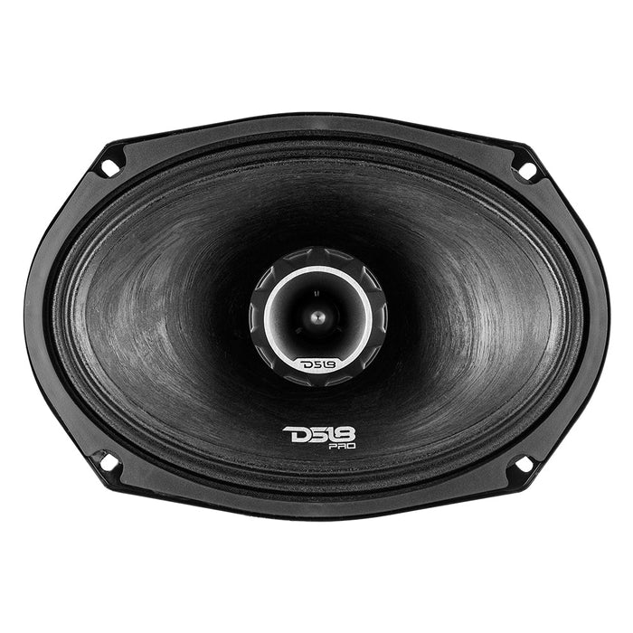 DS18 PRO-ZT 6x9" Coaxial Mid-Range Loudspeaker with Water Resistant Cone Built-in Bullet Tweeter and Grill 275 Watts Rms 4-Ohm (Single Unit)