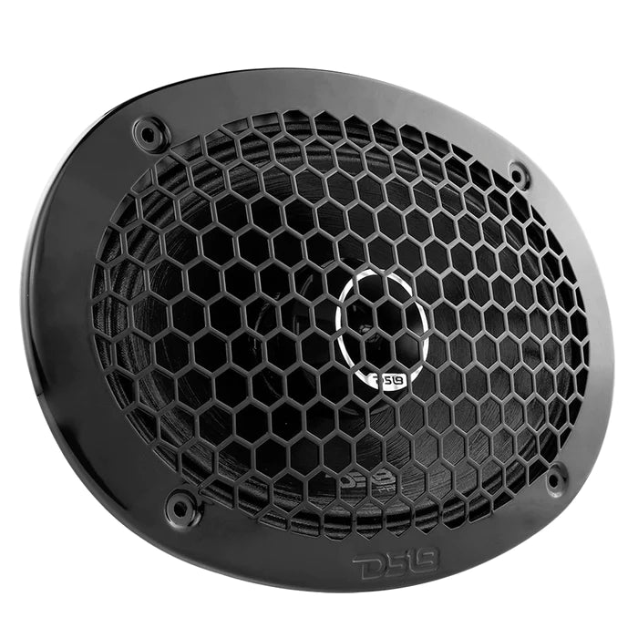 DS18 PRO-ZT 6x9" Coaxial Mid-Range Loudspeaker with Water Resistant Cone Built-in Bullet Tweeter and Grill 275 Watts Rms 4-Ohm (Single Unit)
