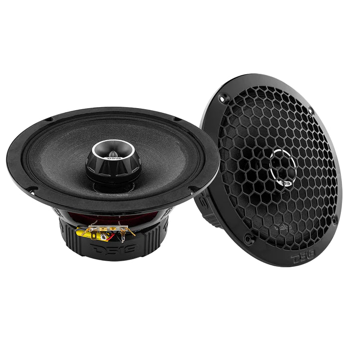 DS18 PRO-ZT 8" Coaxial Mid-Range Loudspeaker with Water Resistant Cone Built-in Bullet Tweeter and Grill 275 Watts Rms 4-Ohm (Single Unit)