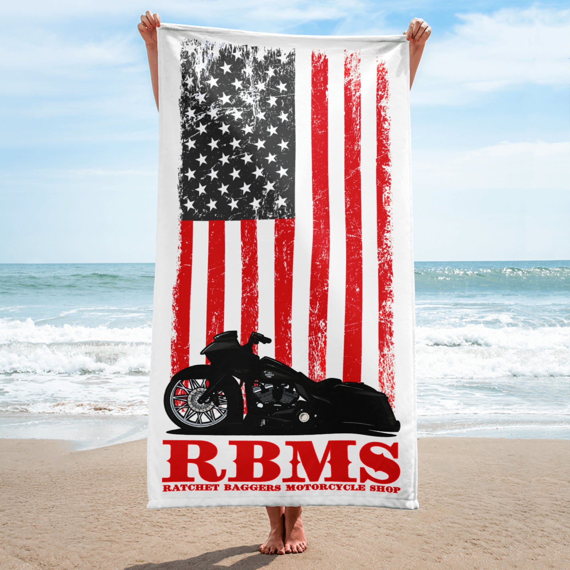 Sick26 American Flag Towel