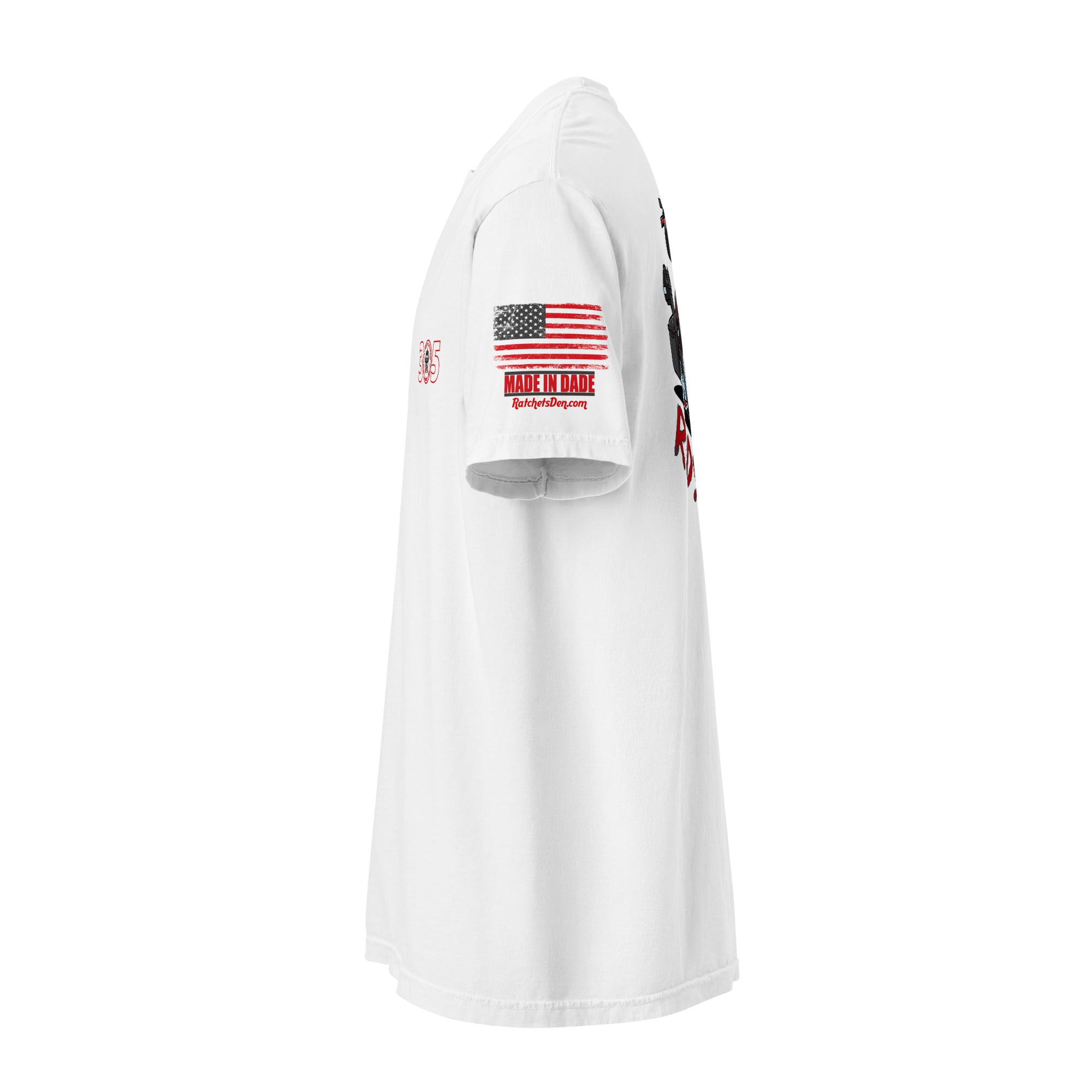 Ratchet's Build "REDRUM" Unisex garment-dyed heavyweight t-shirt