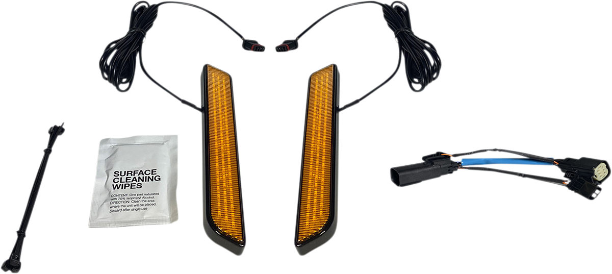 Custom Dynamics LED Front Fork Lightz™ Amber/Black