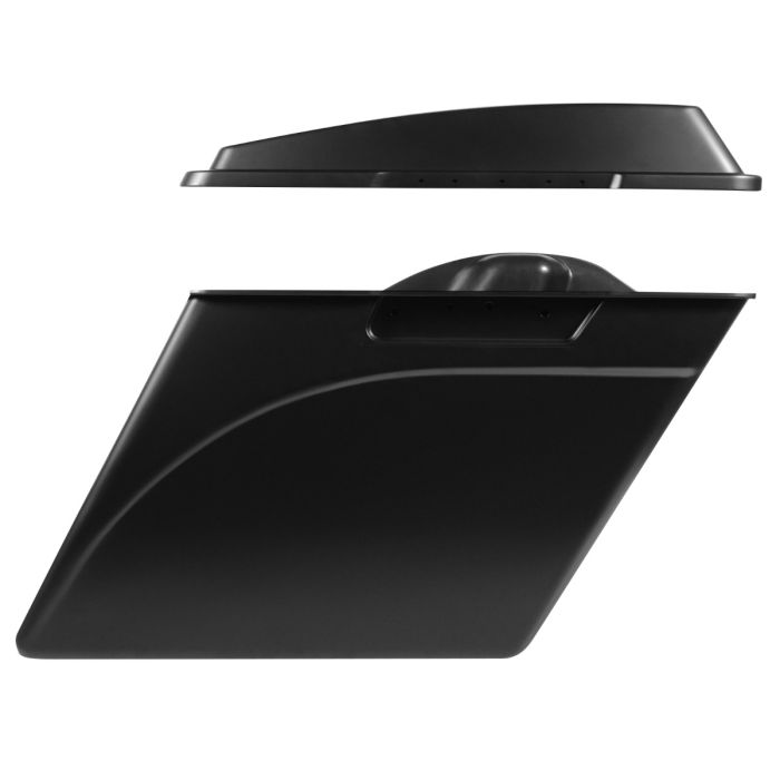 Hogworkz Unpainted 2-Into-1 Extended 4" Stretched Saddlebags for Harley® Touring '94-'13