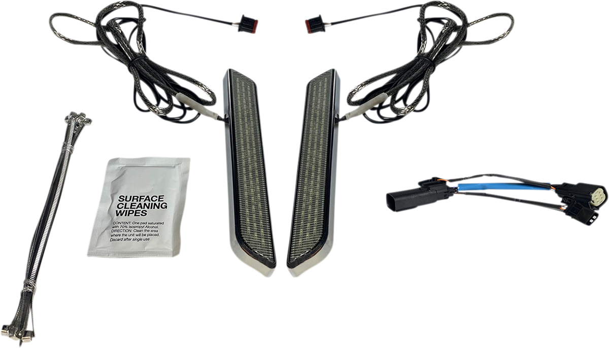 Custom Dynamics LED Front Fork Lightz™ Smoke/ Chrome