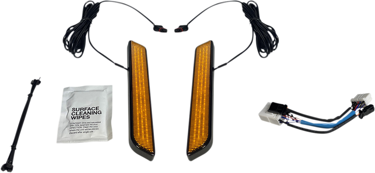 Custom Dynamics LED Front Fork Lightz™ Amber/Black