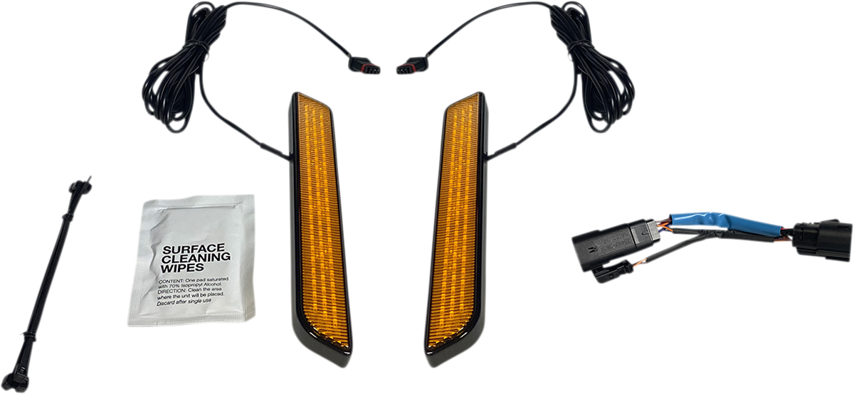 Custom Dynamics LED Front Fork Lightz™ Amber/Black