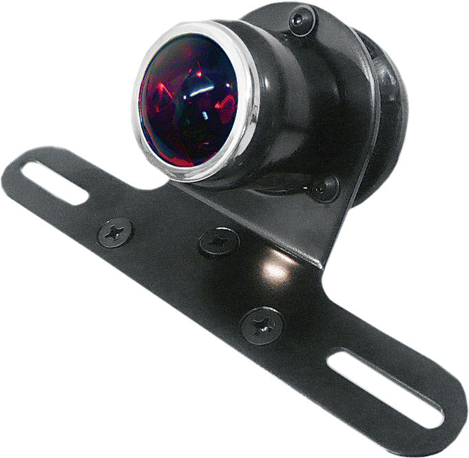 HardDrive Retro Style Taillight Black 1.5" O.D. Red Lens
