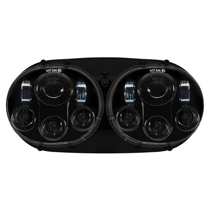 Hogworkz Harley® Road Glide Dual LED Blackout Headlight '98-'13