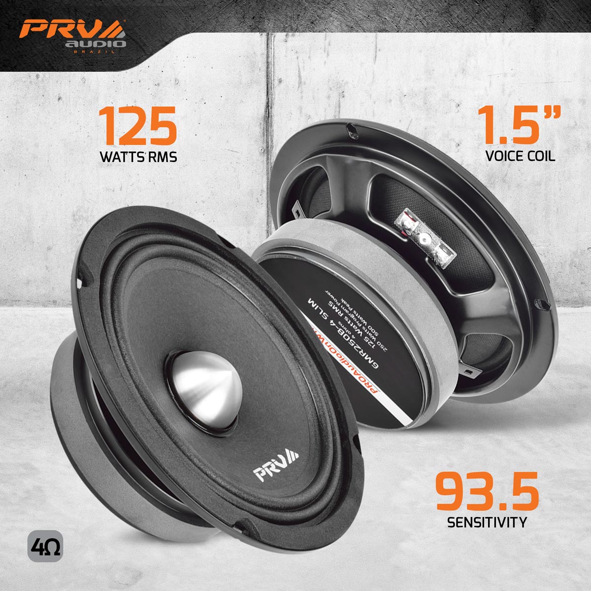 PRV Audio 6MR250B-4 Slim (Single Unit)