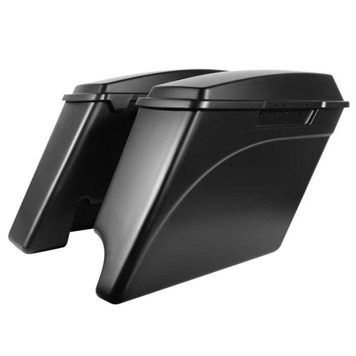 Hogworkz Unpainted 2-Into-1 Extended 4" Stretched Saddlebags for Harley® Touring '94-'13