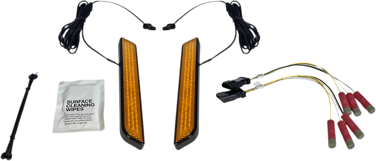 Custom Dynamics Universal LED Front Fork Lightz™ Amber/Black