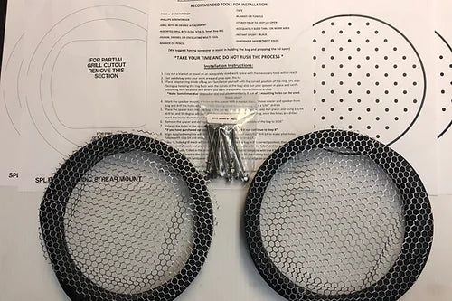 SPL Bagger Audio Harley Saddlebag 8" Speaker Rings & Install Kit