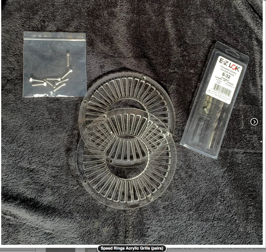 SPEED RINGS Speed Rings Acrylic Grills (Pairs) Clear