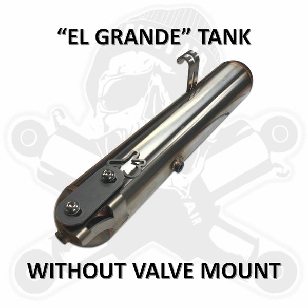 Dirty Air Stainless Steel Tank Under Left Saddlebag w/o Valve Mount "EL GRANDE"