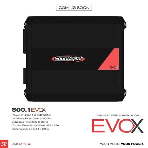 SounDigital EVOX 800.1 - 2Ω OR 4Ω