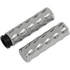 LA Choppers Billet HexTex Grips For Harley Chrome TBW