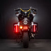 Advanblack Edgeline LED Light With Sequential Turn Signal Clamshell Saddlebags For Low Rider ST