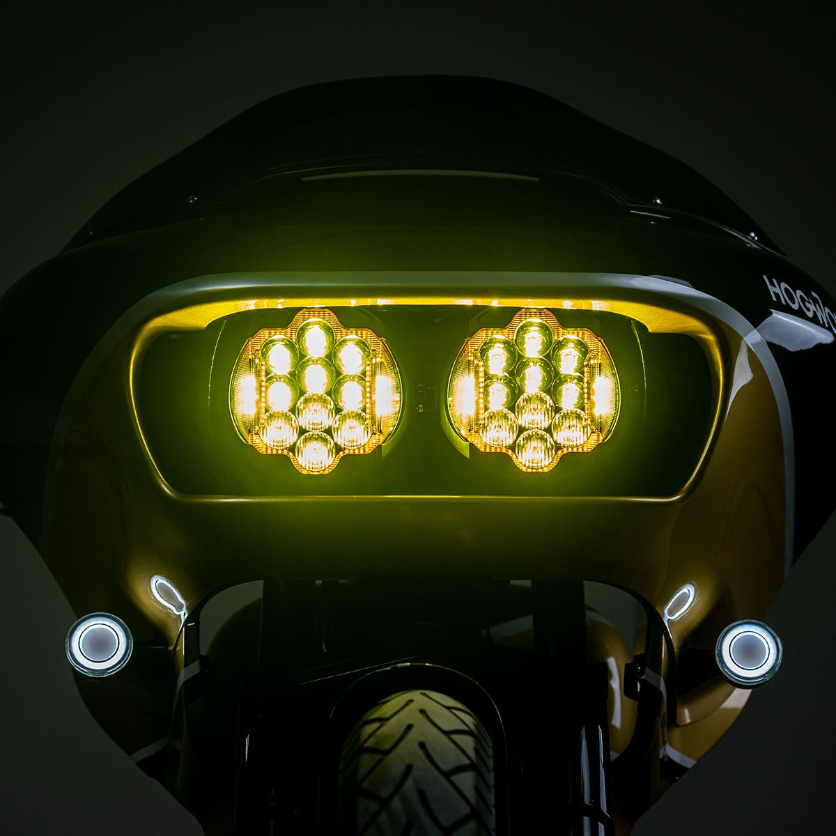 Hogworkz Goldtooth™ Performance LED Headlight for Harley® Road Glide '15-'25