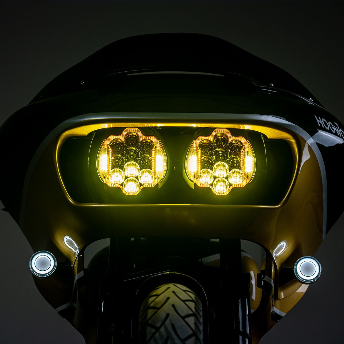 Hogworkz Goldtooth™ Performance LED Headlight for Harley® Road Glide '15-'25