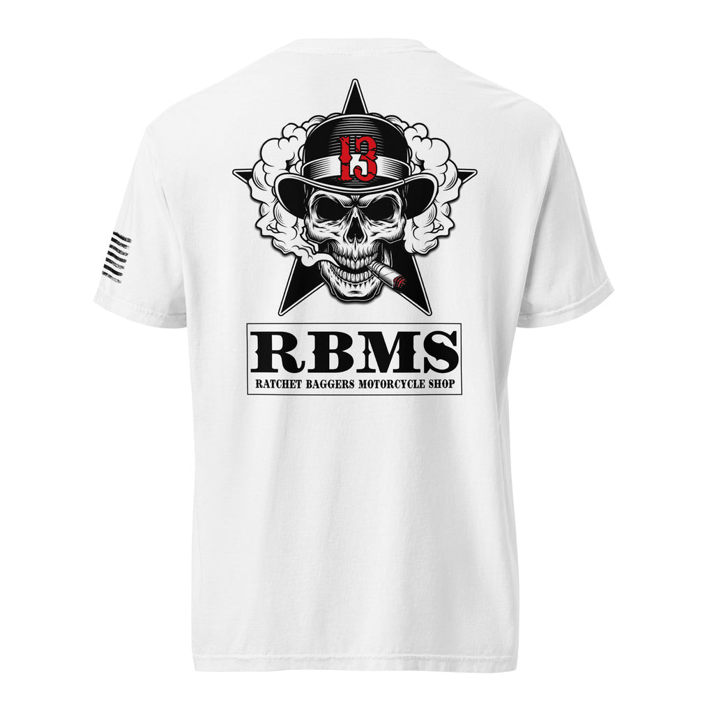 RBMS Skull Black Lucky 13 Unisex garment-dyed heavyweight t-shirt