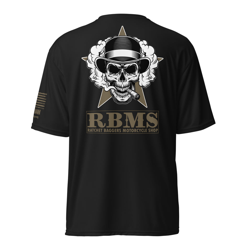 RBMS Skull Goldish Unisex performance crew neck t-shirt