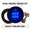 Dirty Air - 2-1/16" Dual Digital Air Pressure Gauge Kit