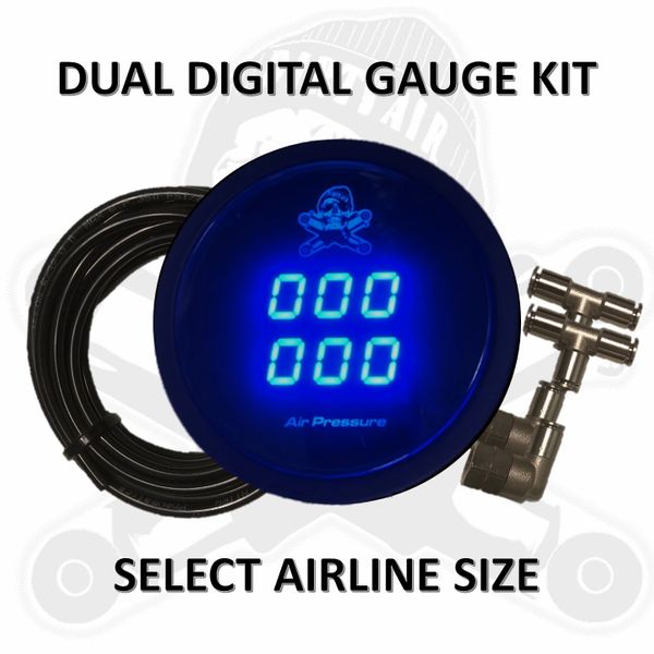 Dirty Air - 2-1/16" Dual Digital Air Pressure Gauge Kit