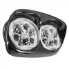 Hogworkz Harley® Road Glide Dual LED Chrome HALOMAKER® Headlight '98-'13