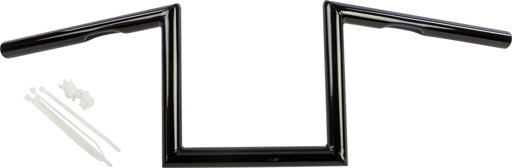 HardDrive Z-Bar One Inch Dimple 8 Inch Gloss Black