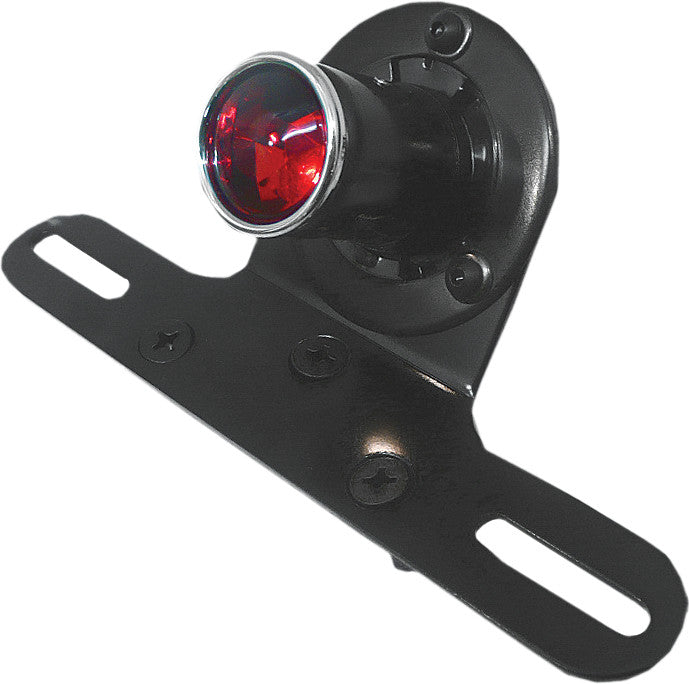 HardDrive Retro Style Taillight Black 1.2" O.D. Red Lens