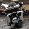 Vivid Black Chopped Tour Pack w/ Full Backrest & Black Hardware for Harley® Touring '97-'22